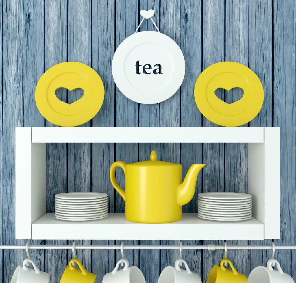 Yellow crockery